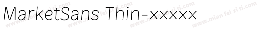 MarketSans Thin字体转换